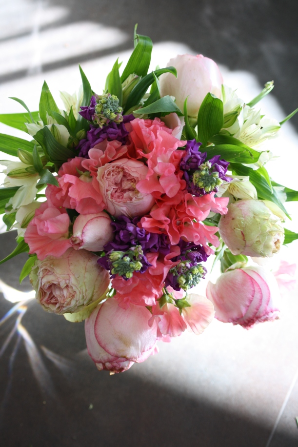 Romantic loose handtied wedding bouquet